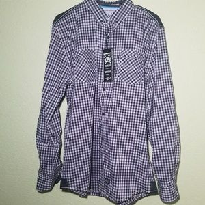 TRANQUILITY & MAYHEM Button Up Shirt